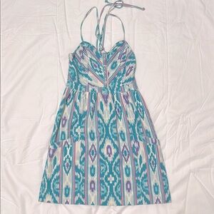 American Eagle Outfitters Blue and Purple Mini Dress